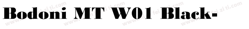 Bodoni MT W01 Black字体转换